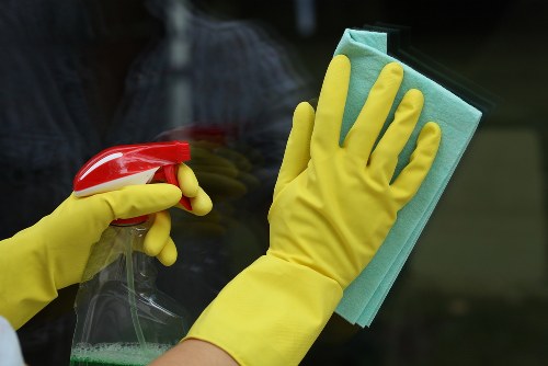 Team preparing equipment for a safe deep cleaning service