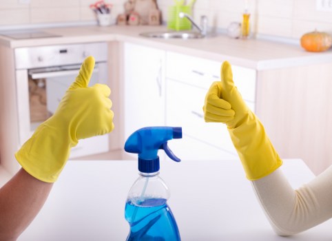 Team member checking a cleaning checklist during complaint review