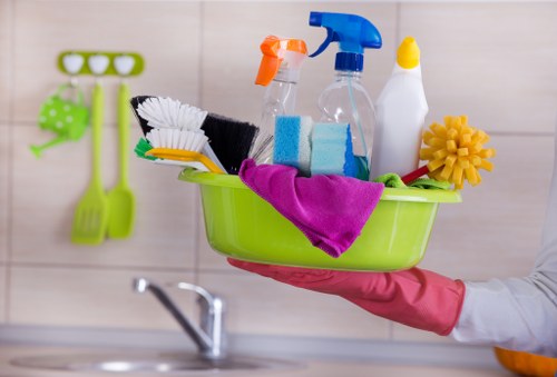 Cleaning and recycling materials being sorted for responsible disposal in Surrey
