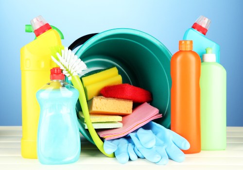 Local Surrey cleaners preparing an office space