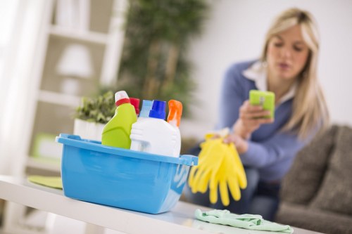 Cleaning a furnished rental property in Surrey before tenancy handover