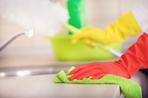 Domestic cleaning tasks for kitchens, bathrooms, and living areas in Surrey